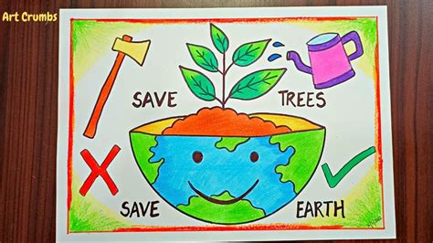 save tree poster easy|poster of save trees.